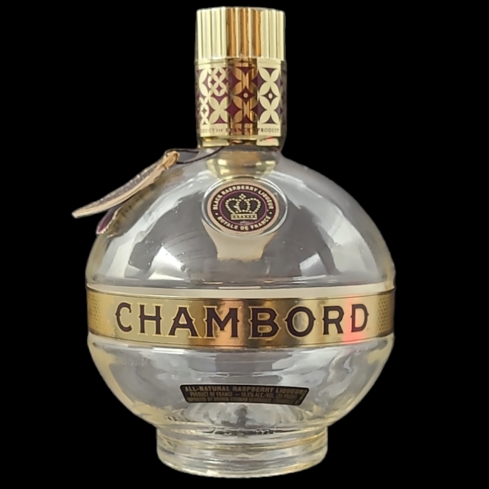 CHAMBORD BLACK RASPBERRY LIQUEUR "EMPTY" BOTTLE "BOTTLE ONLY"